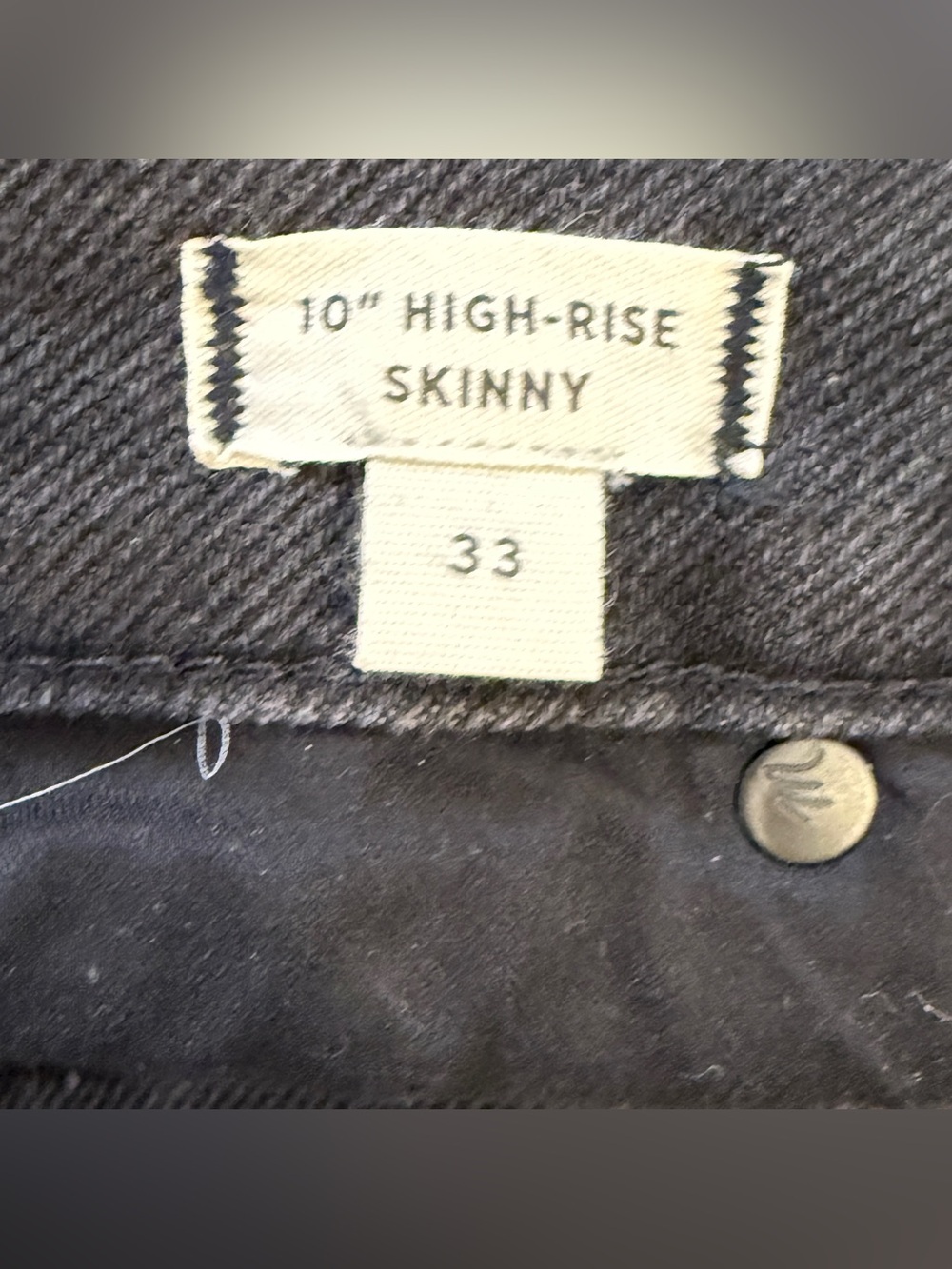 Madewell High Rise Skinny Jeans Women 33 Black Magic Pockets Stretch NWOT - Picture 11 of 11